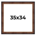 thumbnail image 1 of 35x34 Frame Brown Walnut Gold Ornate Trim Solid Wood Plein Air Picture Frame | 3 Inch Moulding, 1 of 8