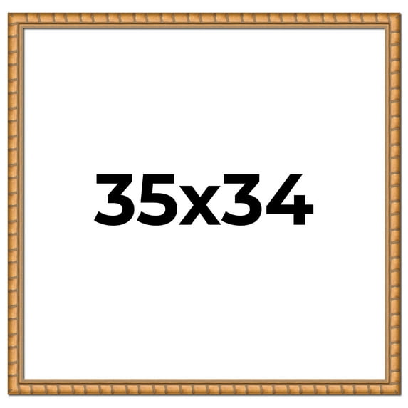 35x34 Frame Gold Real Wood Picture Frame Width 1.5 inches | Interior Frame Depth 0.5 inches |
