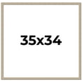 thumbnail image 1 of 35x34 Frame Grey Solid Wood Picture Frame Width 1 Inches | Interior Frame Depth 0.5 Inches |, 1 of 8
