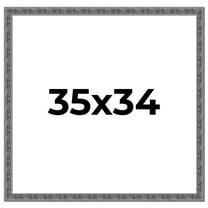 35x34 Frame Silver Black Rustic Sonoma Solid Wood Picture Frame | 1.5 Inch Moulding Width |