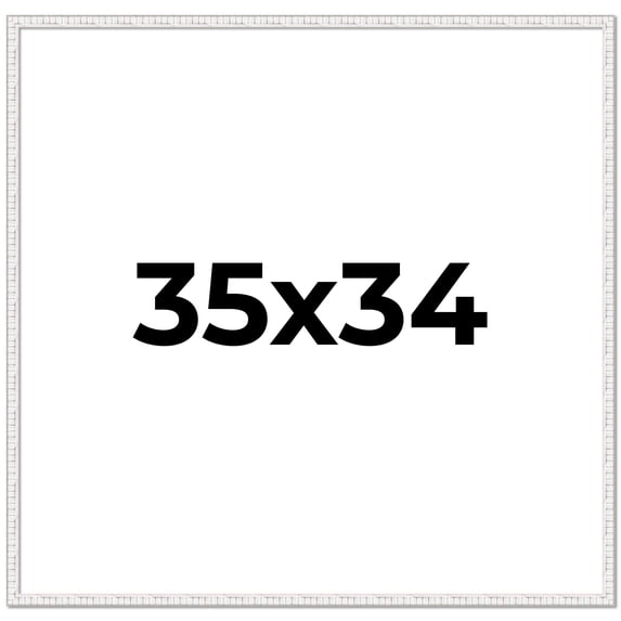 35x34 Frame White Real Wood Picture Frame Width 0.75 inches | Interior Frame Depth 0.5 inches |