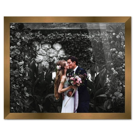 35x40 Frame Metallic Bronze Picture Frame - Modern Photo Frame Includes UV Acrylic Shatter Guard