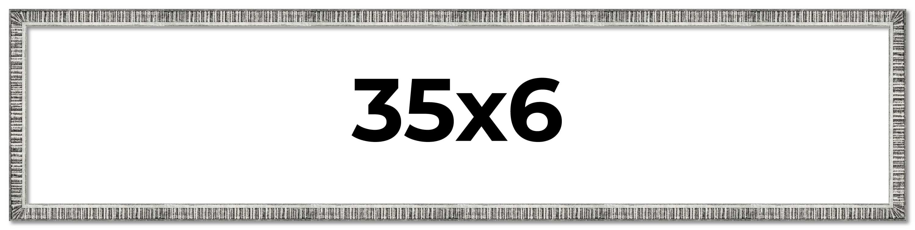 35x6 Frame Silver Picture Frame - Complete Modern Photo Frame Includes ...