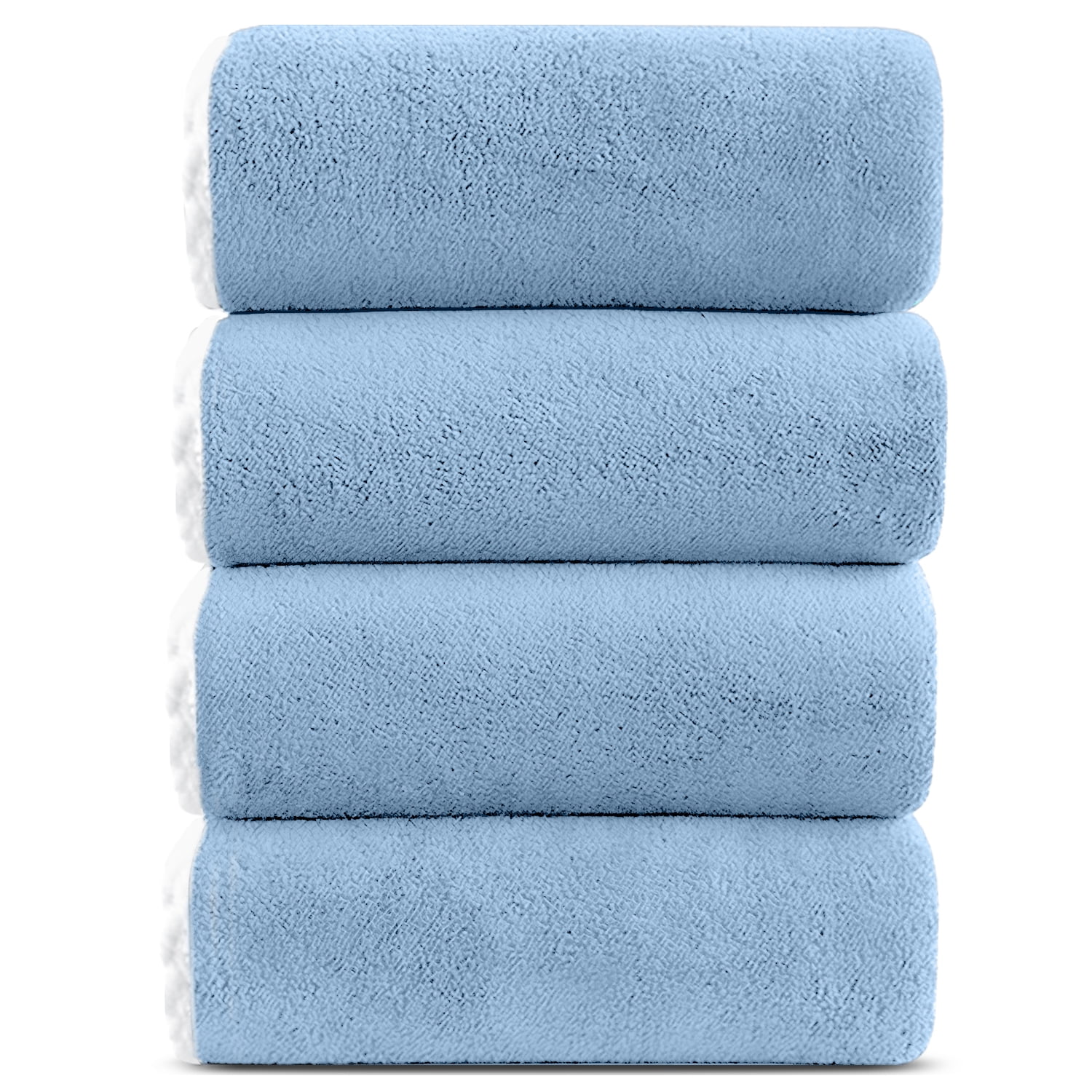 Large Bath Towels 35" x 70", Extra Soft & Highly Absorbent Bath Sheets Set of 4, Quick Dry Lightweight Shower Towels for Bathroom Gym Travel Swim, Durable Bath Towels for Adult,Pet， Blue