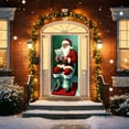 thumbnail image 1 of 35x71 inches Indoor Outdoor Christmas Door Decoration Holiday Door Cover for Festive Party Tapestry Easy Hang Polyester Fabric, 1 of 9
