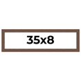 thumbnail image 1 of 35x8 Frame Brown Distressed Barnwood Picture Frame | Rustic Farmhouse Photo Frame Includes UV, 1 of 8