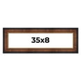 thumbnail image 1 of 35x8 Frame Brown Walnut Gold Ornate Trim Solid Wood Plein Air Picture Frame | 3 Inch Moulding Width, 1 of 8
