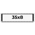 thumbnail image 1 of 35x8 Frame Brushed Silver Solid Wood Picture Frame | 0.75 Inch Moulding Width | Rabbet Depth 0.75, 1 of 5