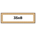 thumbnail image 1 of 35x8 Frame Gold Plein Aire Solid Wood Picture Frame Width 2 Inches | Interior Frame Depth 0.5, 1 of 8