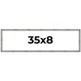 thumbnail image 1 of 35x8 Frame Silver Grey Distressed Solid Wood Picture Frame | 0.75 Inch Moulding Width | Interior, 1 of 8
