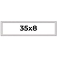thumbnail image 1 of 35x8 Frame Silver Inner Slope Bevel Picture Frame | 1 Inch Moulding Width | 0.75 Inch Rabbet Depth, 1 of 8