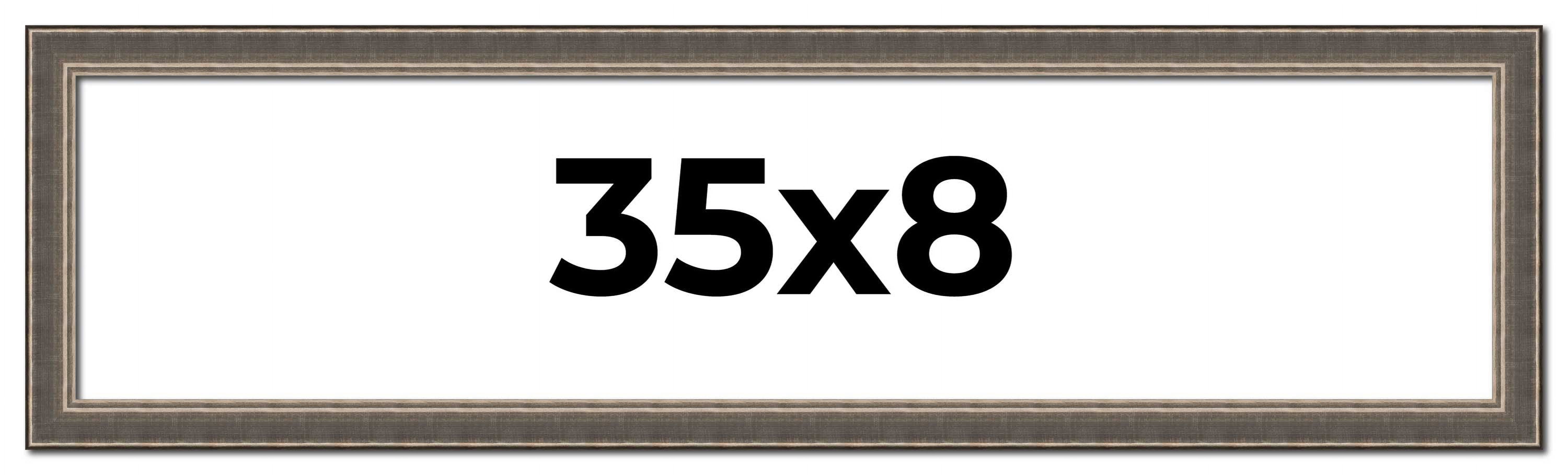 35x8 Frame Silver Real Wood Picture Frame Width 1.25 Inches | Interior ...