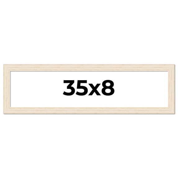 35x8 Frame White Real Wood Picture Frame Width 1.5 inches | Interior Frame Depth 0.5 inches | Barn
