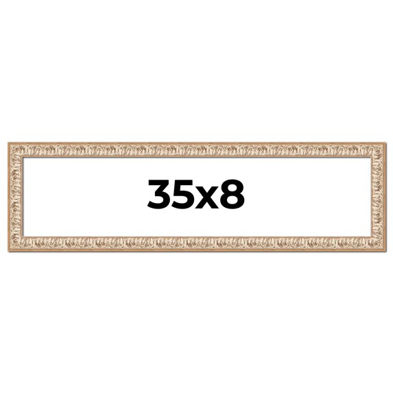 35x8 Frame White Real Wood Picture Frame Width 1.5 inches | Interior Frame Depth 0.5 inches |