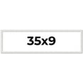 thumbnail image 1 of 35x9 Frame White Scuffed Rustic Solid Wood Picture Frame | 0.75 Inch Moulding Width| Includes UV, 1 of 8