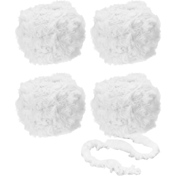 35yds Faux Fur Yarn, 4 Skeins Super Soft Chunky Polyester Fuzzy Yarn for Crochet Knit Blanket Rug Sweater Scarf Hat Bear Craft