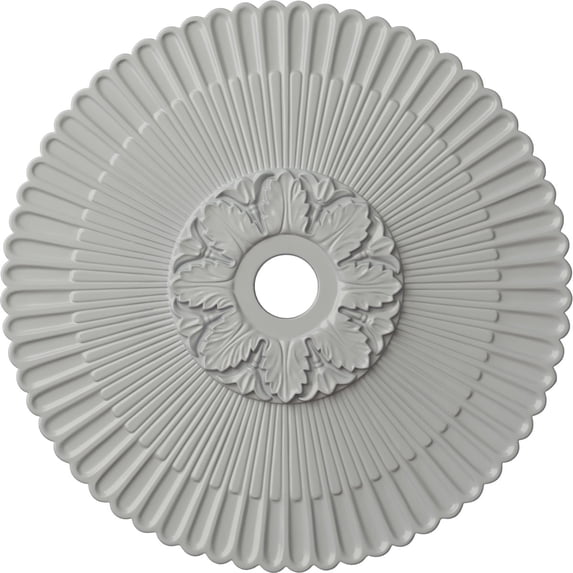 36 1/4"OD x 1 7/8"P Melonie Ceiling Medallion (Fits Canopies up to 6 1/4"), Hand-Painted Frost