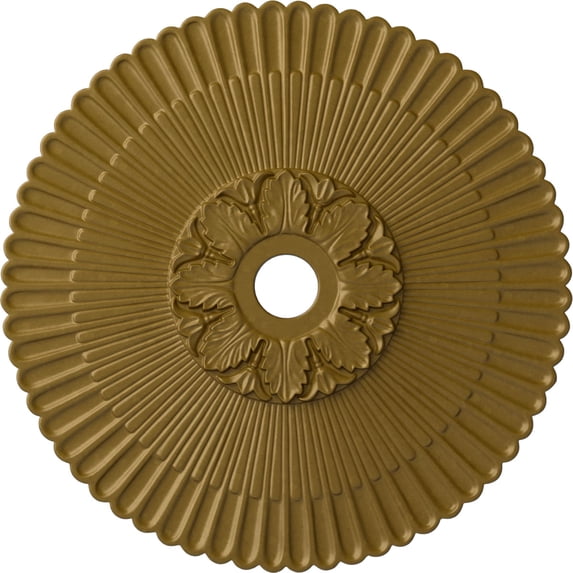 36 1/4"OD x 1 7/8"P Melonie Ceiling Medallion (Fits Canopies up to 6 1/4"), Hand-Painted Gold