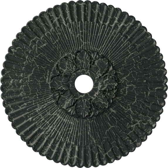 36 1/4"OD x 1 7/8"P Melonie Ceiling Medallion (Fits Canopies up to 6 1/4"), Hand-Painted Painted Turtle Crackle