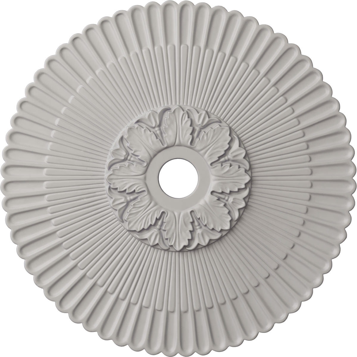 Ultra Pure White Hand-Painted Polyurethane Ceiling Medallion