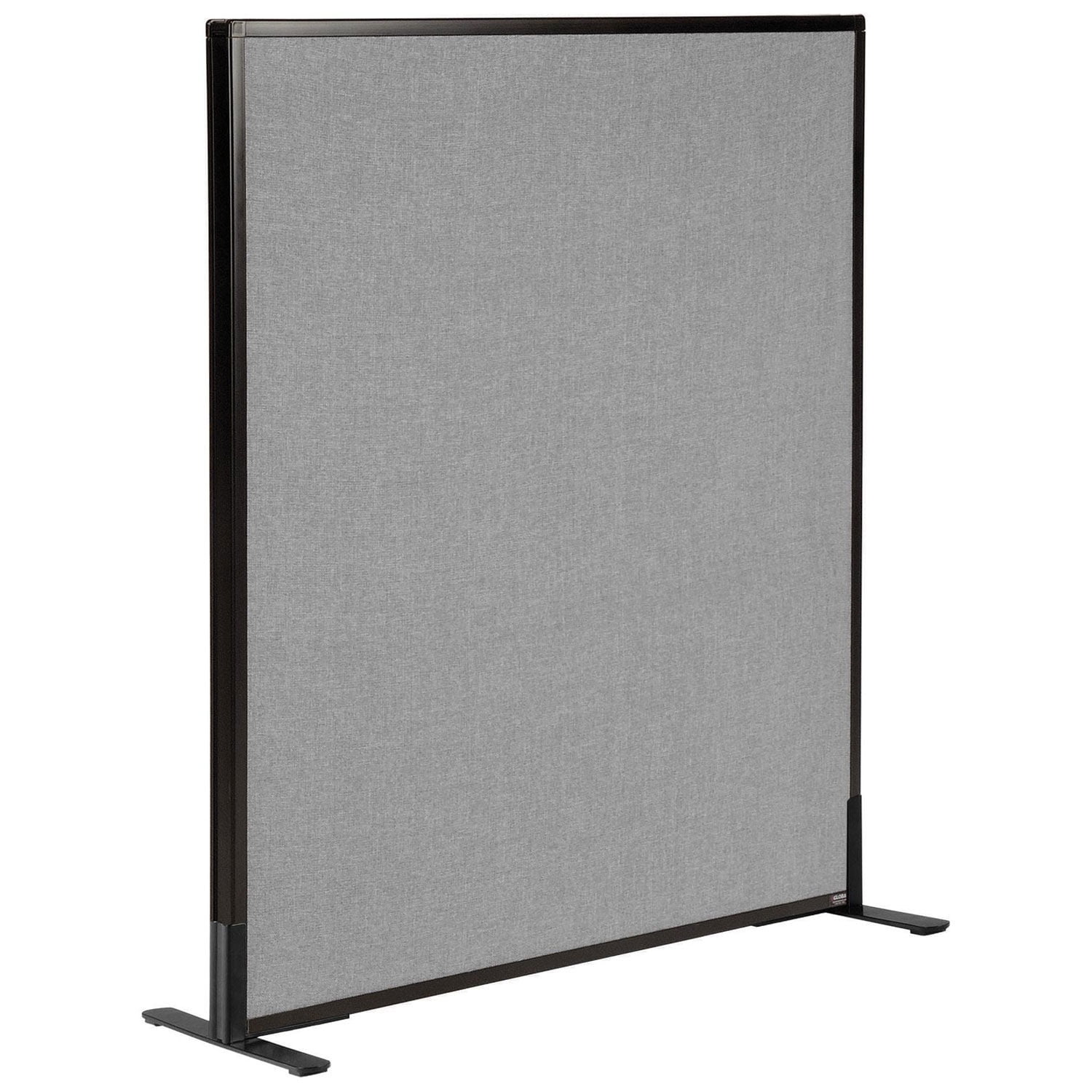 Gray Fabric Freestanding Office Partition Panel with Steel Frame