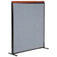 thumbnail image 1 of 36-1/4"W x 43-1/2"H Deluxe Freestanding Office Partition Panel, Blue, 1 of 4