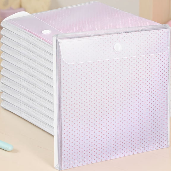 36 12 x 12 Inch Scrapbook Paper Storage Organizer, Top Loading Clear Plastic Paper Holder for Vinyl, Files and Photos