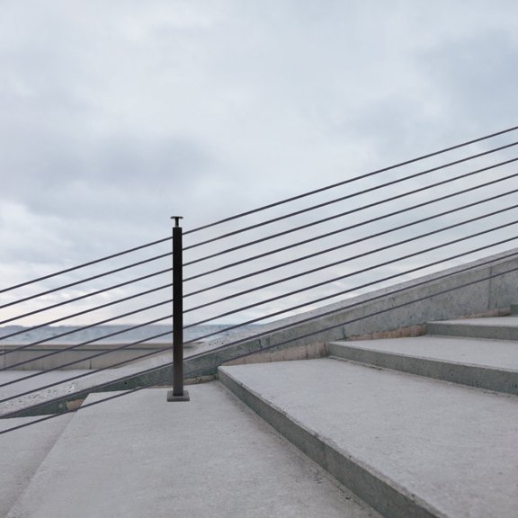 36*2*2in Cable Railing Post, Stair Post, Adjustable Top Angle Line Post Top Mount Stainless Steel, for Indoor and Outdoor Applications