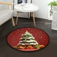thumbnail image 1 of 36.2 Inch Round Floor Mat 3d Christmas Tree Carpet Decor Rug for Living Room Bedroom, 1 of 6