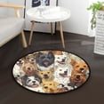 thumbnail image 1 of 36.2 Inch Round Floor Mat A Large Group Of Dogs Carpet Decor Rug for Living Room Bedroom, 1 of 6
