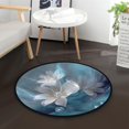 thumbnail image 1 of 36.2 Inch Round Floor Mat Abstract Art Flower Carpet Decor Rug for Living Room Bedroom, 1 of 6