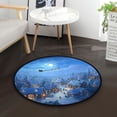 thumbnail image 1 of 36.2 Inch Round Floor Mat Beautiful Christmas Night Scene Carpet Decor Rug for Living Room Bedroom, 1 of 6