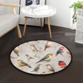 thumbnail image 1 of 36.2 Inch Round Floor Mat Birds Pattern Carpet Decor Rug for Living Room Bedroom, 1 of 6