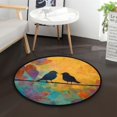 thumbnail image 1 of 36.2 Inch Round Floor Mat Birds on A Wire Carpet Decor Rug for Living Room Bedroom, 1 of 6