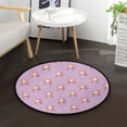 thumbnail image 1 of 36.2 Inch Round Floor Mat Cartoon Mermaid Pattern Carpet Decor Rug for Living Room Bedroom, 1 of 6