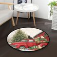thumbnail image 1 of 36.2 Inch Round Floor Mat Christmas Decorations and Dogs Carpet Decor Rug for Living Room Bedroom, 1 of 6
