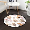 thumbnail image 1 of 36.2 Inch Round Floor Mat Cute Collection Of Animals Carpet Decor Rug for Living Room Bedroom, 1 of 6
