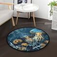 thumbnail image 1 of 36.2 Inch Round Floor Mat Enchanted Ocean Scene Carpet Decor Rug for Living Room Bedroom, 1 of 6