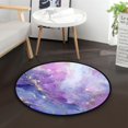 thumbnail image 1 of 36.2 Inch Round Floor Mat Pink and Blue Marble Texture Carpet Decor Rug for Living Room Bedroom, 1 of 6
