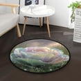 thumbnail image 1 of 36.2 Inch Round Floor Mat Rainbow Cabbage Carpet Decor Rug for Living Room Bedroom, 1 of 6