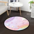 thumbnail image 1 of 36.2 Inch Round Floor Mat Rainbow Stars and Cloud Pattern Carpet Decor Rug for Living Room Bedroom, 1 of 6