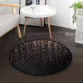 thumbnail image 1 of 36.2 Inch Round Floor Mat Rose Gold Glitter Carpet Decor Rug for Living Room Bedroom, 1 of 6