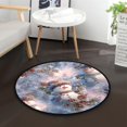 thumbnail image 1 of 36.2 Inch Round Floor Mat Snowman Pine Branch Carpet Decor Rug for Living Room Bedroom, 1 of 6