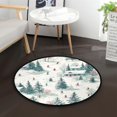thumbnail image 1 of 36.2 Inch Round Floor Mat Vintage Christmas Winter Scene Carpet Decor Rug for Living Room Bedroom, 1 of 6