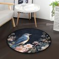 thumbnail image 1 of 36.2 Inch Round Floor Mat Watercolor Vintage Blue Bird Carpet Decor Rug for Living Room Bedroom, 1 of 6