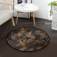 thumbnail image 1 of 36.2 Inch Round Floor Mat Zebra Print Carpet Decor Rug for Living Room Bedroom, 1 of 6