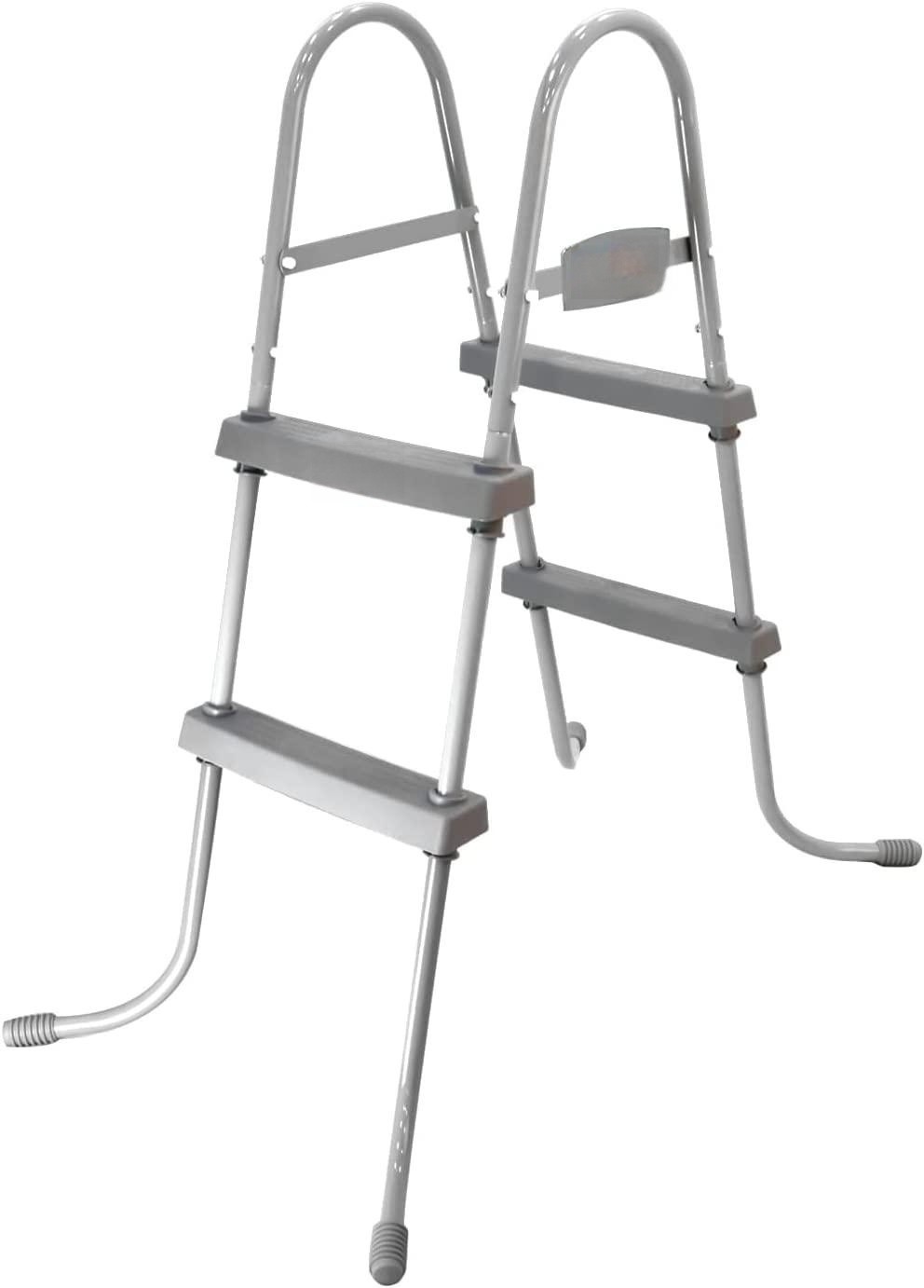 36" 2Step Steel Frame Above Ground Swimming Pool Ladder with NonSlip
