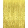 thumbnail image 1 of 36.2"x96.5" Gold Fringe Curtain Backdrop Birthday Bachelorette Party Decorations,Tinsel Curtain Backdrop for Parties,Door Streamers,Glitter Streamer Fringe Backdrop for Birthday Decoration, 1 of 7