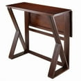 thumbnail image 1 of 36.22 x 39.37 x 31.5 in. Harrington Drop Leaf High Table, Antique Walnut, 1 of 1