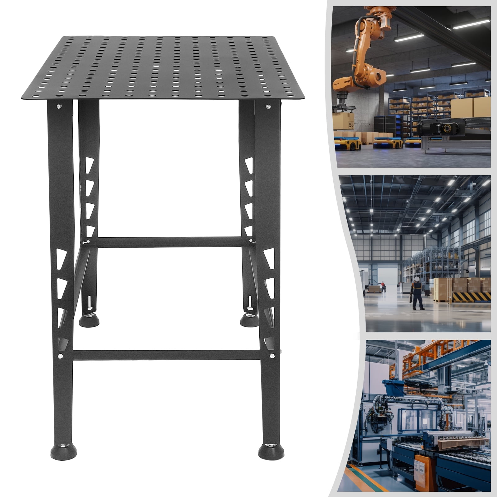 36 * 24-inch Welding Table, 2 Tiers Welding Fabrication Table ...